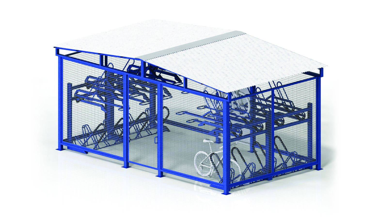 Horizontal Double 28 Bike Cage